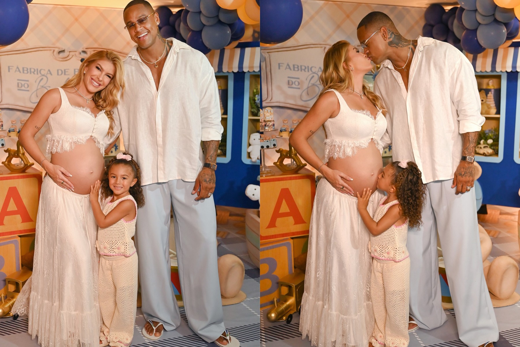 Léo Santana e Lore Improta fazem chá de bebê e revelam nome do segundo filho; veja fotos