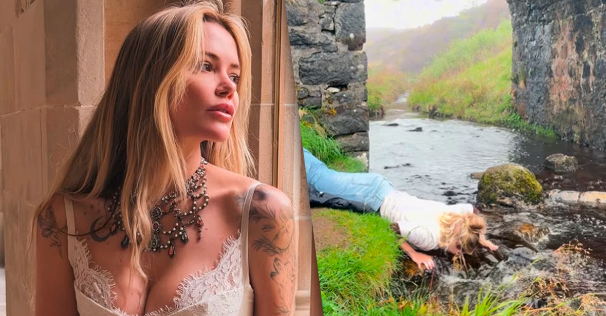 Marcela Mc Gowan faz ritual inusitado na Escócia para receber bênção das fadas