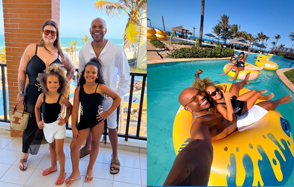 Após perder 74 quilos, Thais Carla vibra ao entrar no tobogã em parque aquático: 'Gritei, ri e chorei'