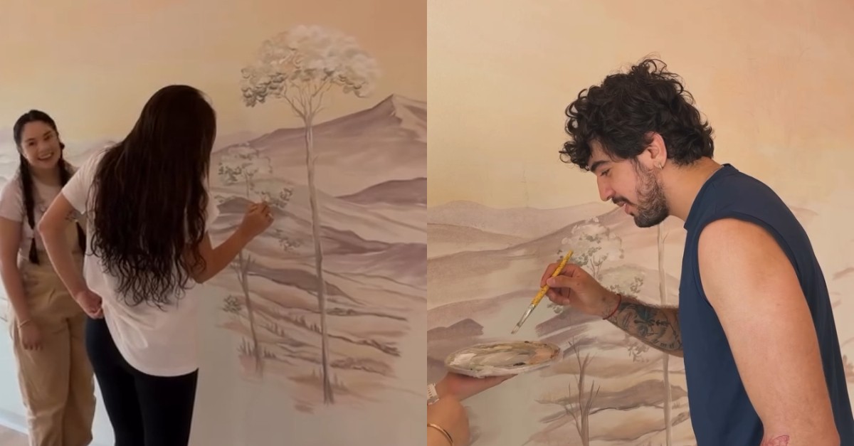 Rafa Kalimann e Nattan fazem pintura do quarto da filha, Zuza: 'Deixando marca da mamãe'