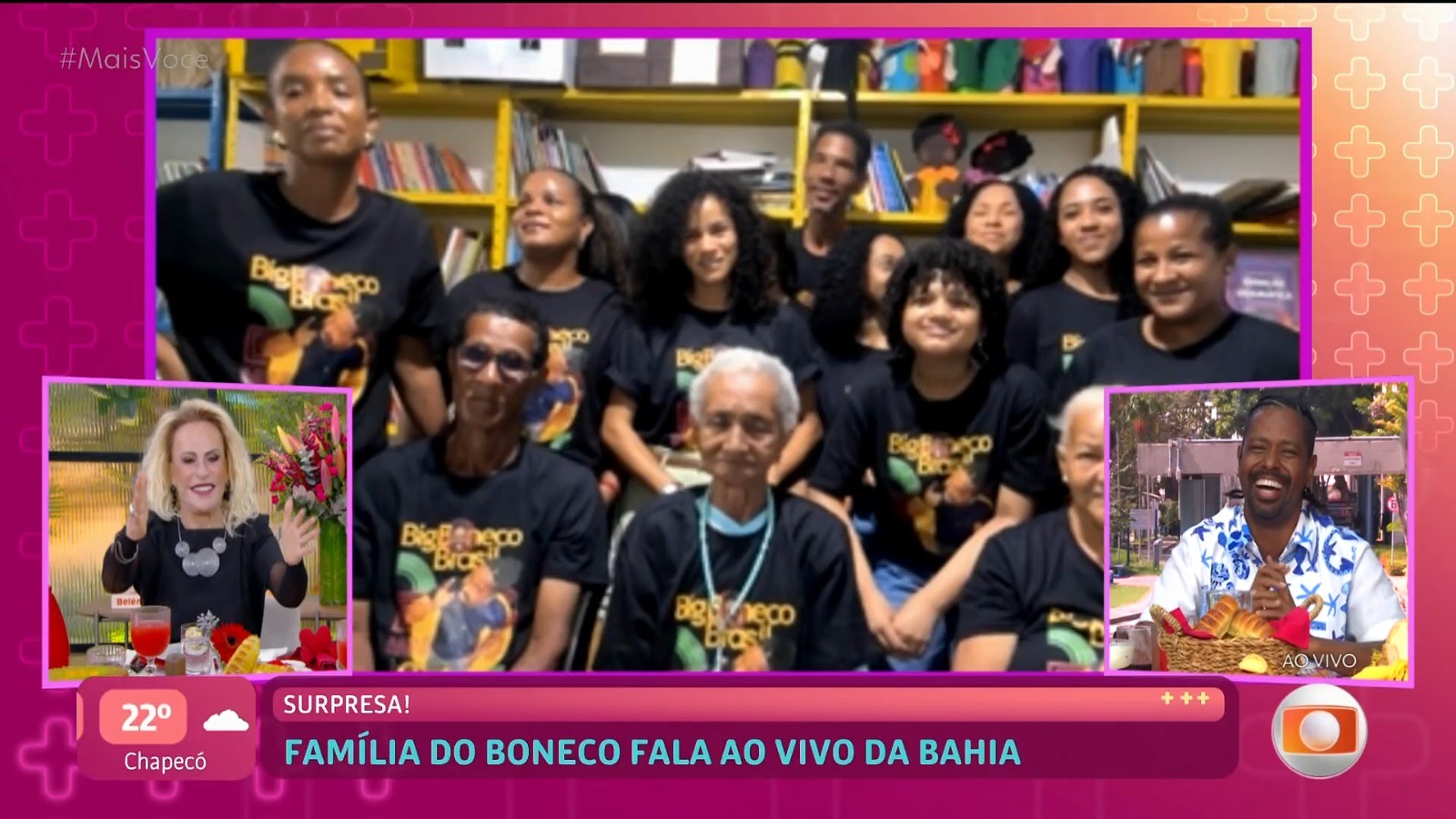 Leandro Boneco fala ao vivo com a filha e revê participação no Domingão com Huck: 'Que alegria'