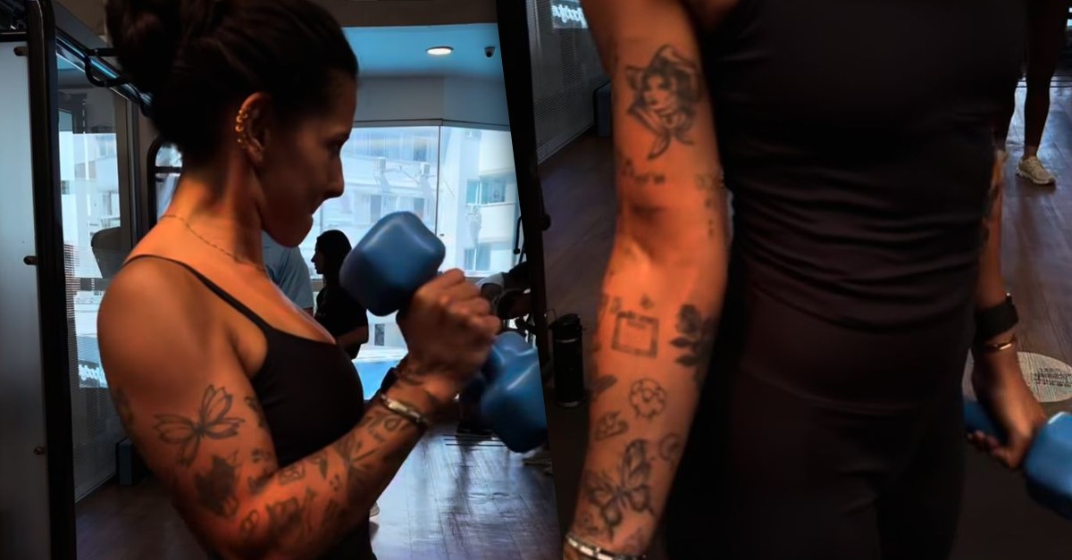 Ana Castela surpreende com braço musculoso em treino até a falha e promete: 'Bumbum no céu e coxa torando'