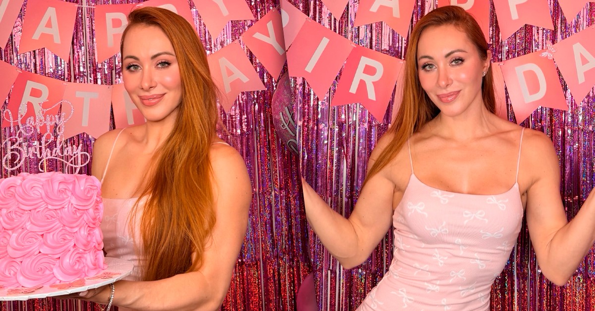 Aline Dahlen, do BBB 14, comemora 45 anos com muito rosa e exibe silhueta definida