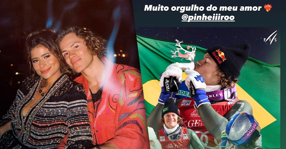 Isadora Cruz celebra vitória histórica do namorado atleta no esqui: 'Orgulho do meu amor'