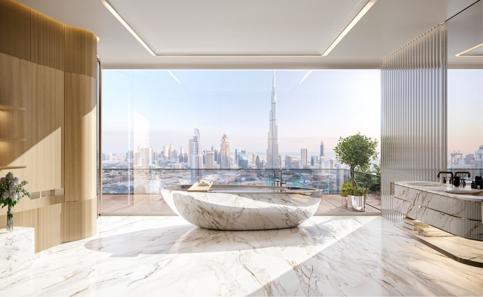 Projeto de edifício em Dubai — Foto: Divulgação / Bugatti Residences