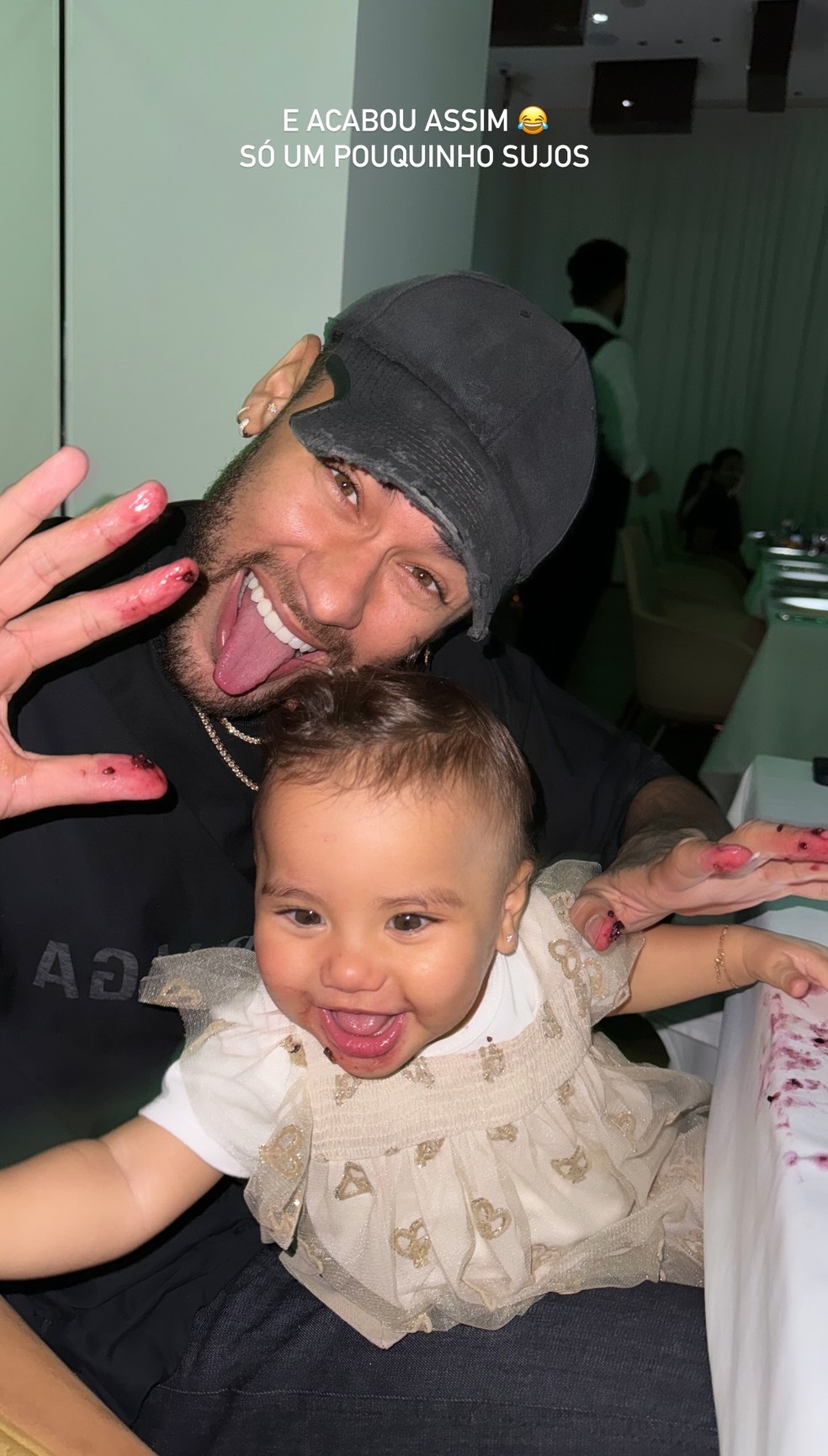 Bruna Biancardi mostra sorriso de Mavie com Neymar — Foto: Instagram