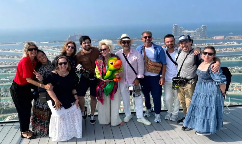 Equipe do Mais Você em Dubai — Foto: Globo