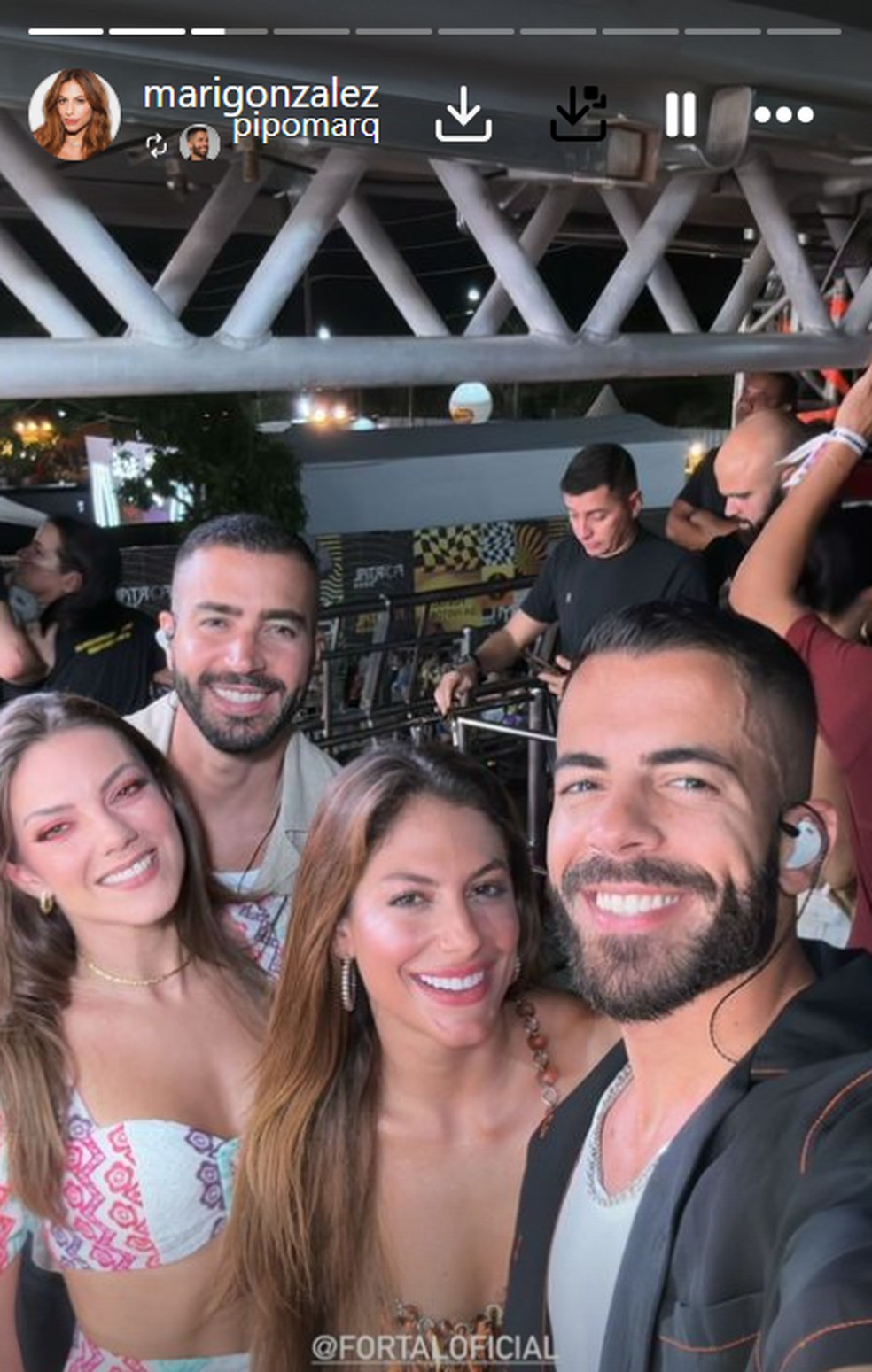 Mari Gonzalez e Pipo Marques curtem show em Fortaleza — Foto: Reprodução/Instagram