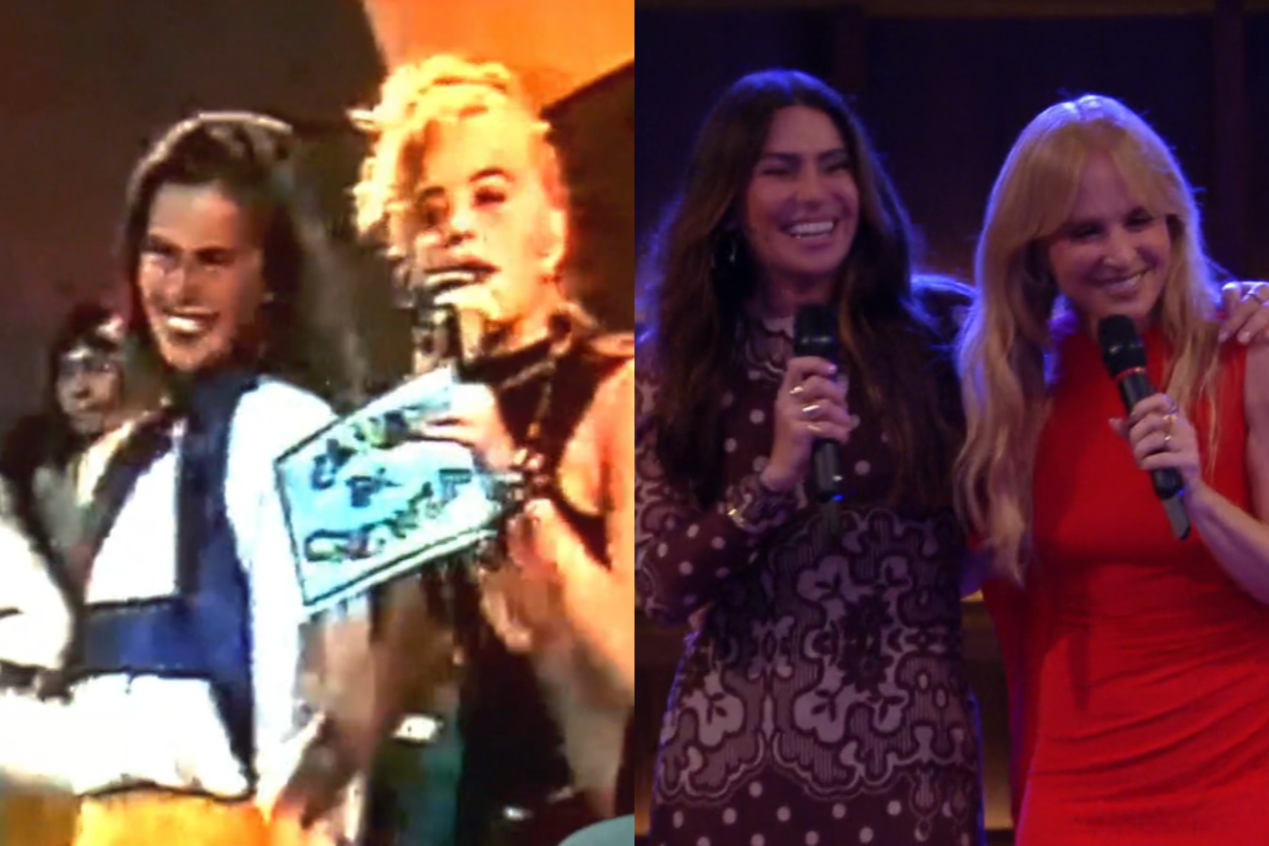 Giovanna Antonelli recorda passado como assistente de palco de Angélica e canta com apresentadora