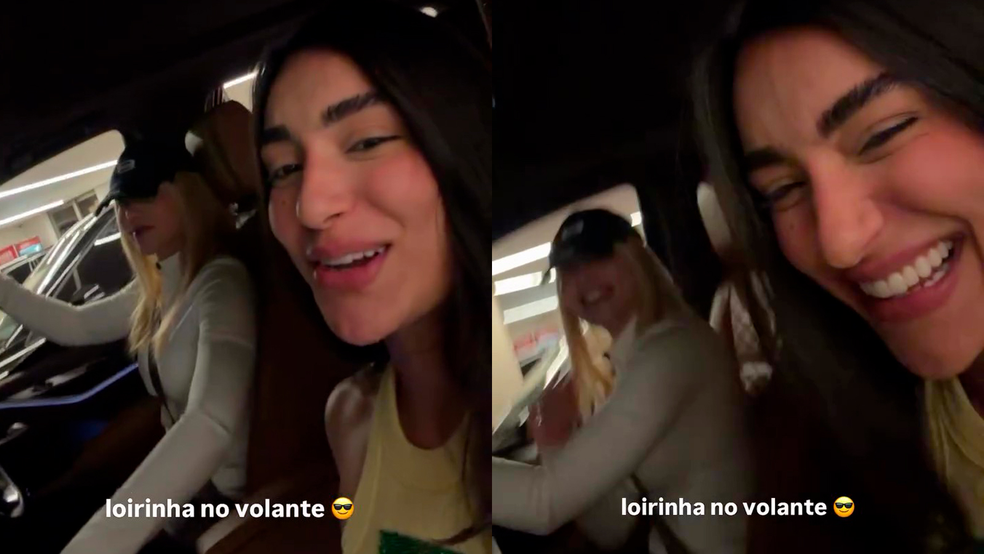 Virginia e Duda se divertem no carro — Foto: Reprodução/Instagram