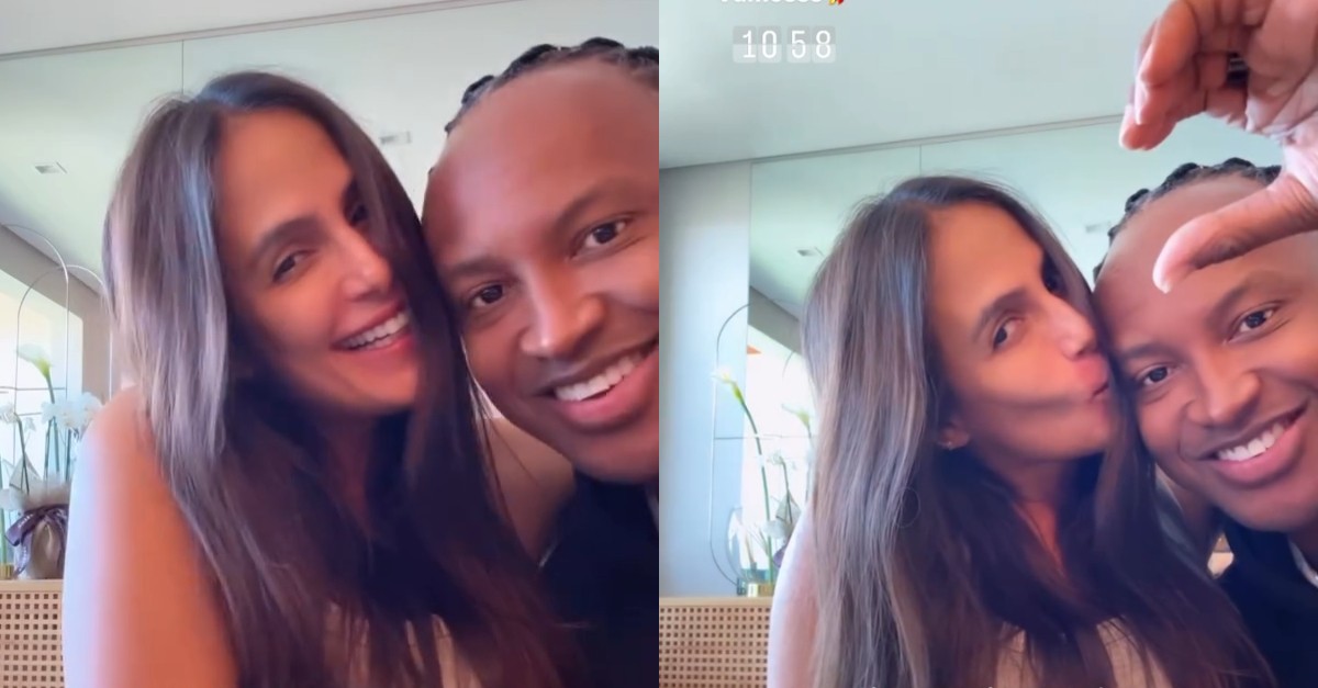 Thiaguinho fala de Carol Peixinho como mãe e troca carinhos com esposa: 'Tá arrasando'