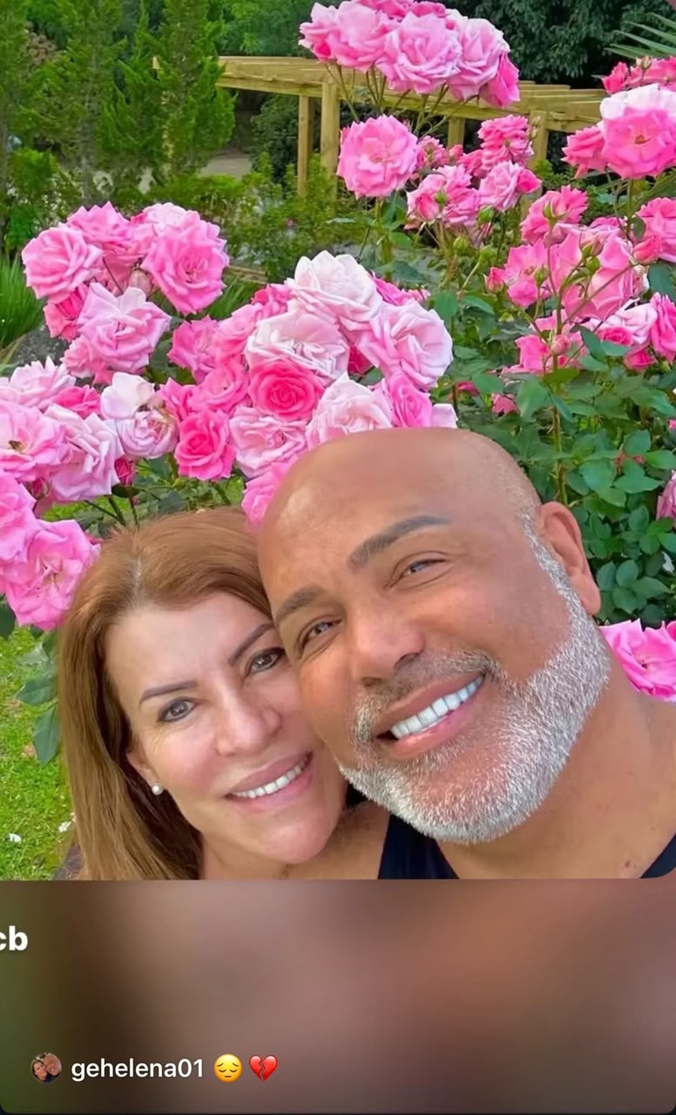 Viúva posta foto com Rick e desabafa sobre luto — Foto: Instagram