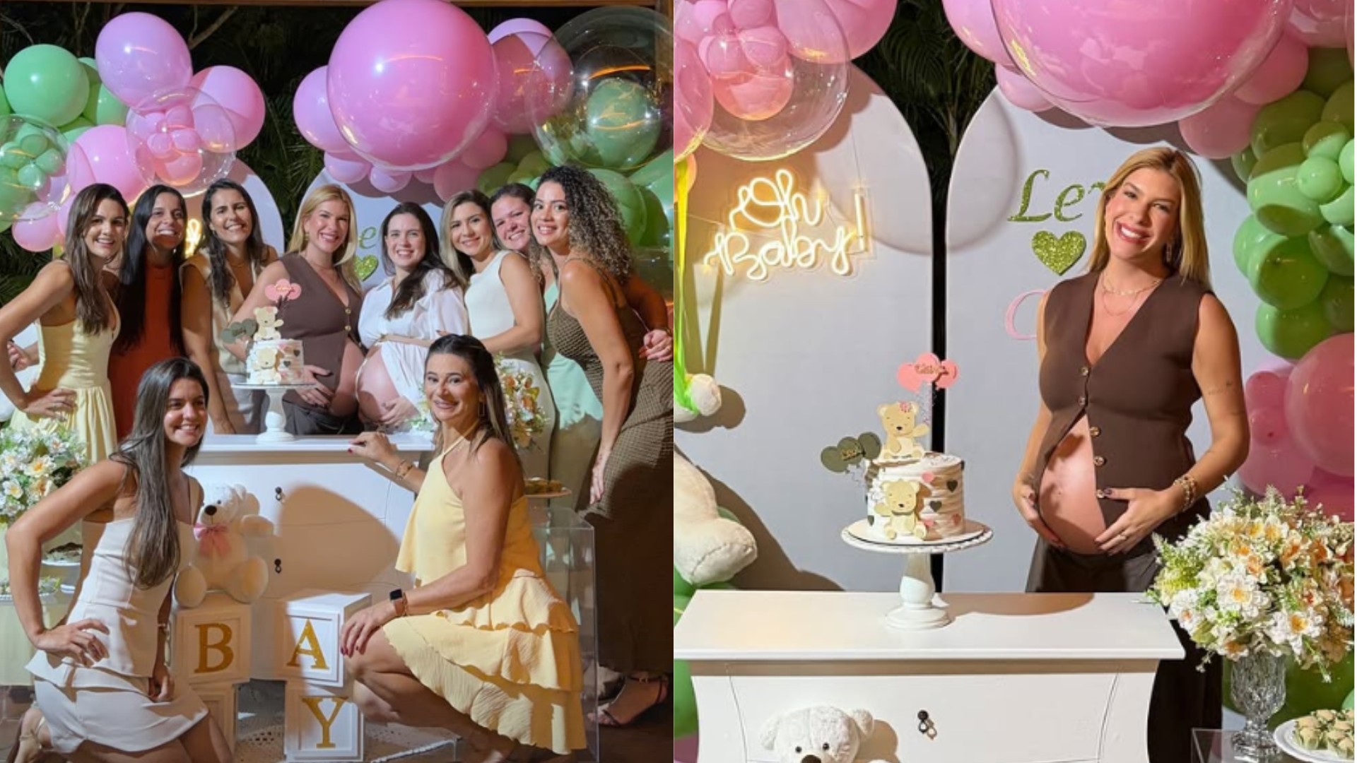 Grávida, Lore Improta ganha festa surpresa das amigas e se emociona