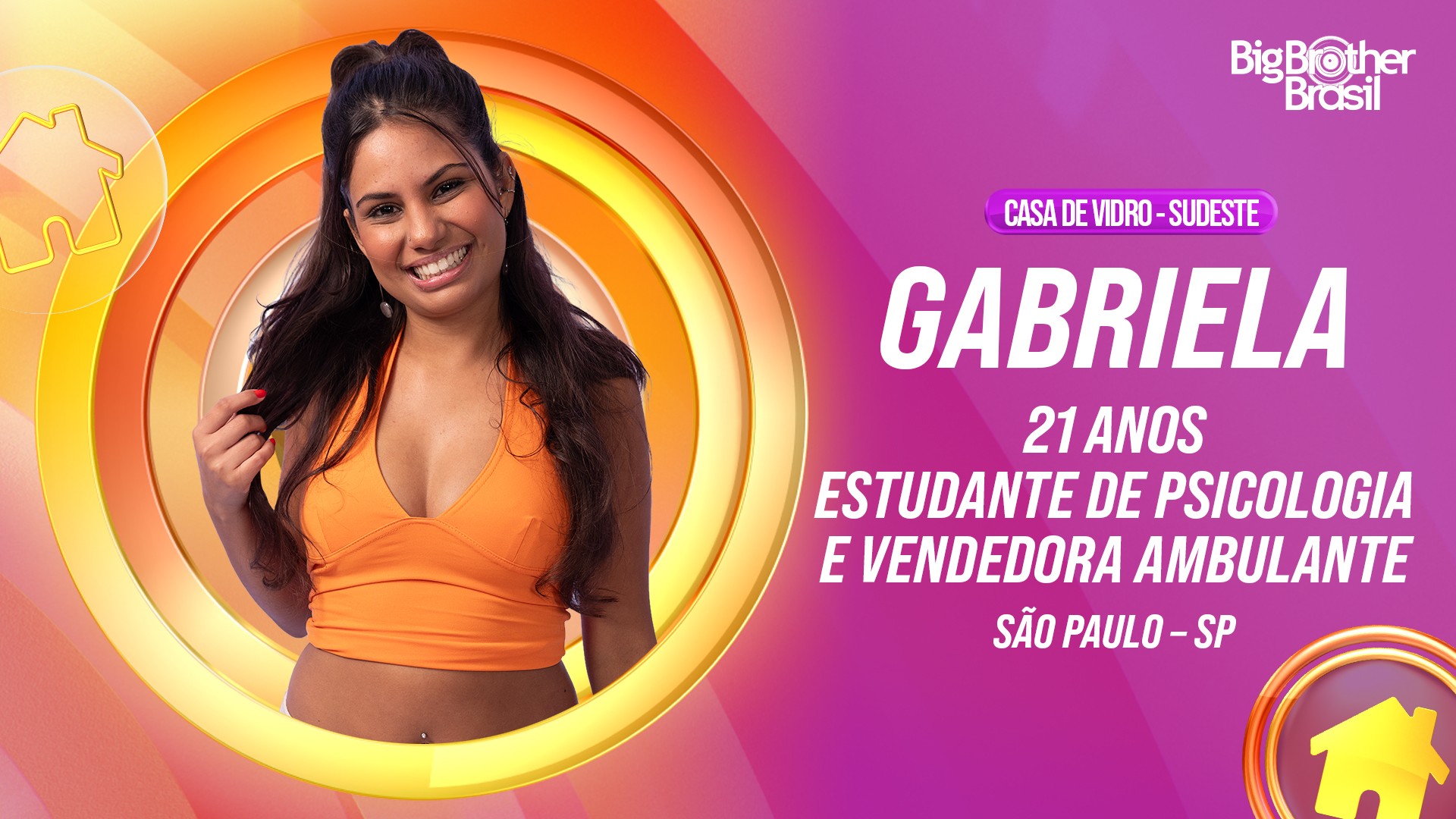 Gabriela está na Casa de Vidro do Sudeste e disputa vaga no BBB 26: conheça