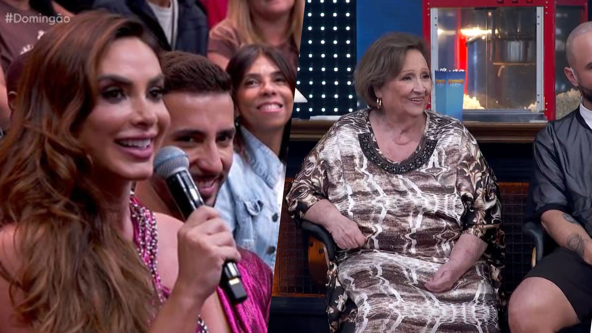 Nicole Bahls e Dona Déa brincam sobre mal-entendido, e revelam apelidos: 'Galinha pintadinha e vaca leiteira'