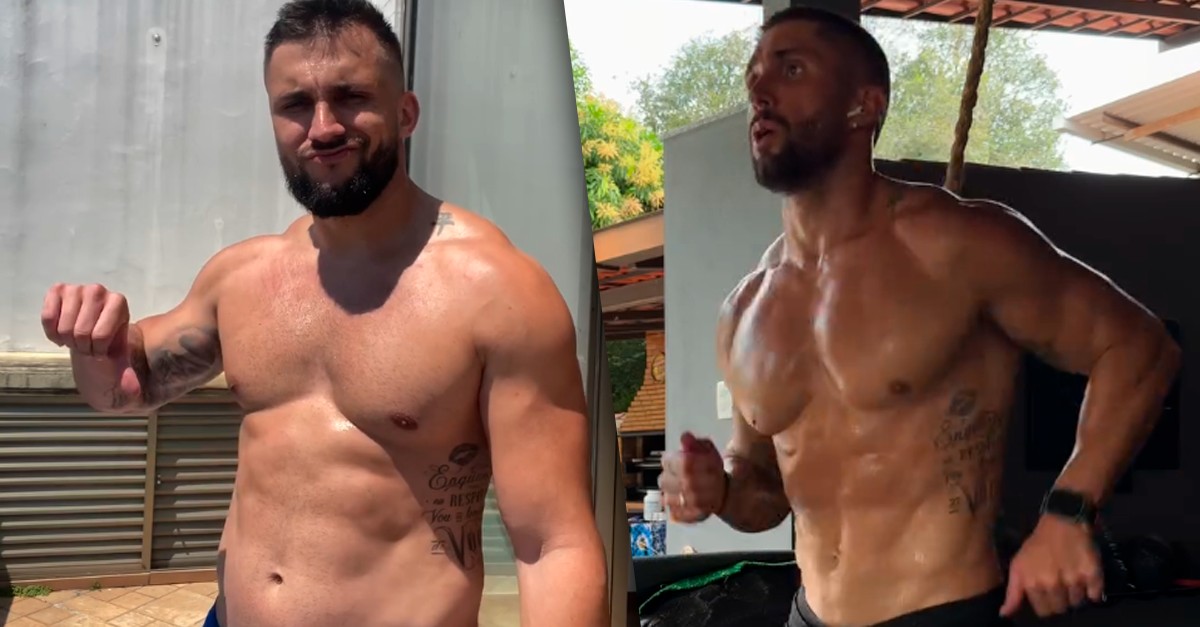 Atleta, Arthur Picoli revela perda de peso de 19 kg e abdômen trincado