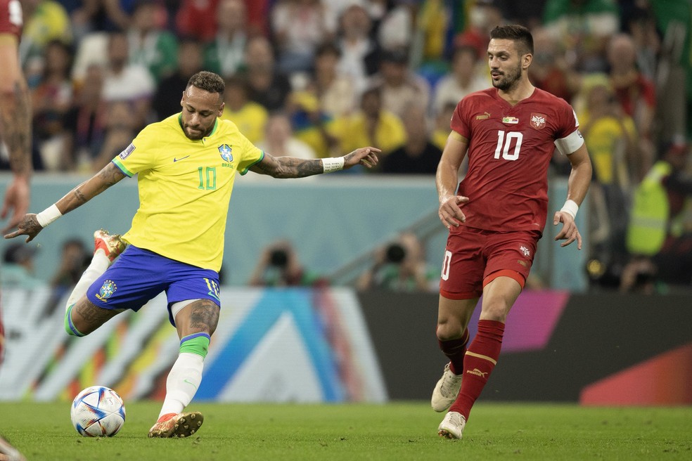 Neymar em campo pela Seleção Brasileira — Foto: Lucas Figueiredo/CBF