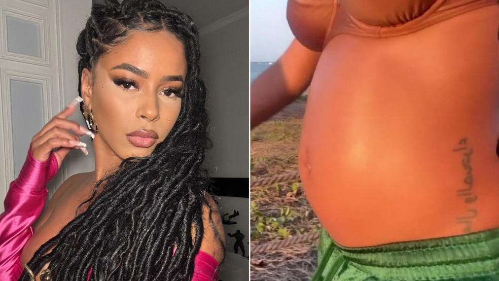 Lorena Maria exibe barrigão de gravidez de filho com MC Daniel — Foto: Reprodução/Instagram