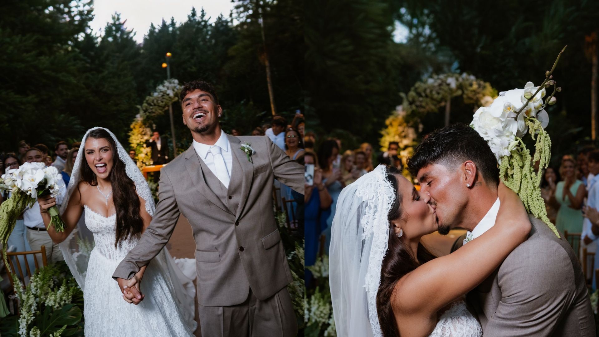 Casamento de Gabriel Medina e Isabella Arantes é repleto de celebrações e glamour