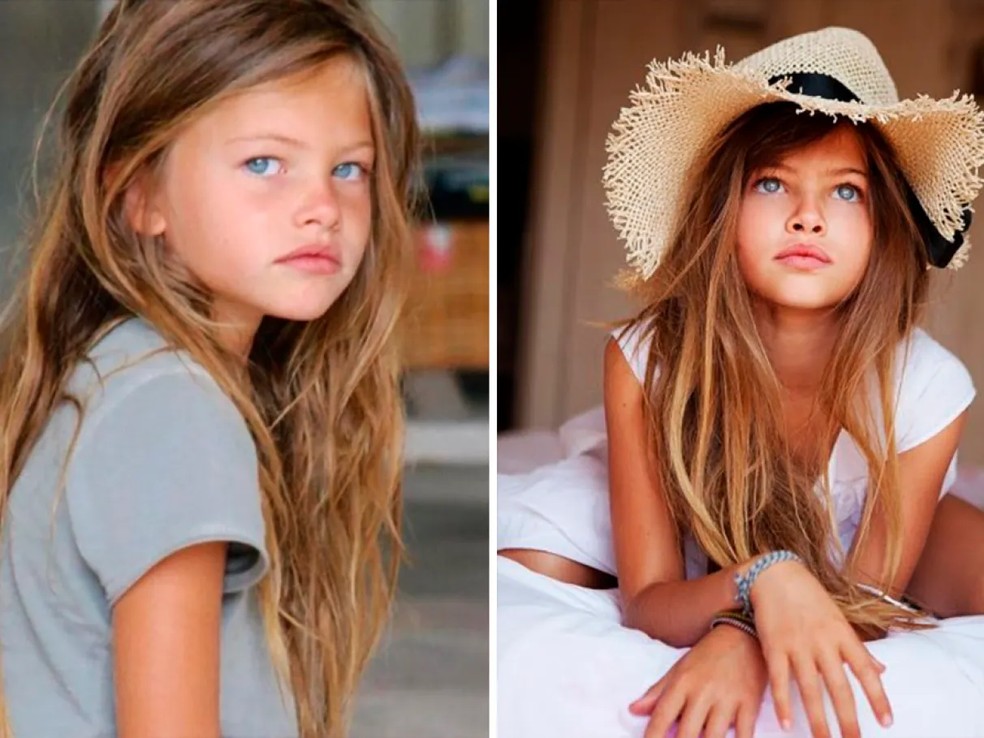 Thylane Blondeau foi eleita a menina "mais bonita do mundo" aos 6 anos — Foto: Reprodução