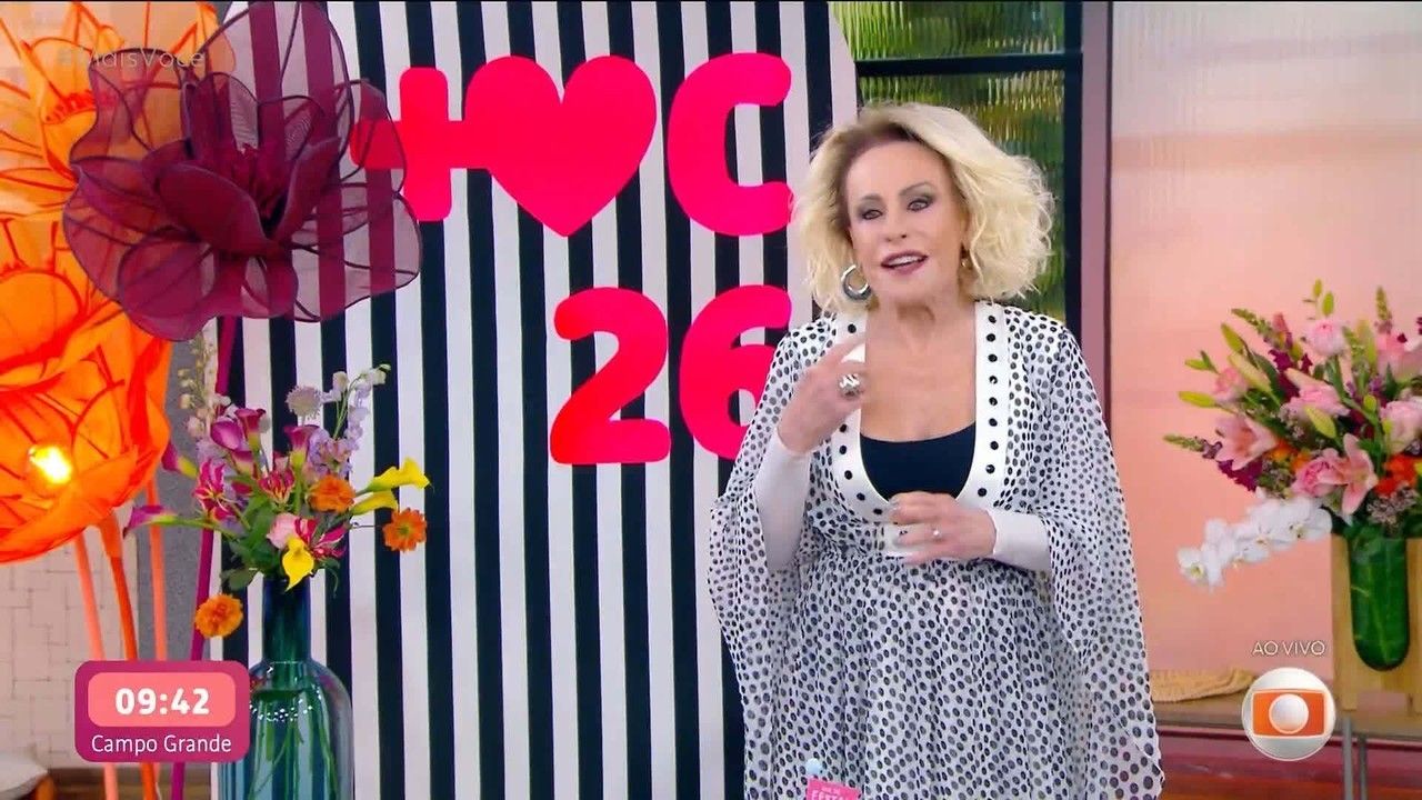Ana Maria Braga celebra 26 anos de Mais Você: 'São 6443 edições'