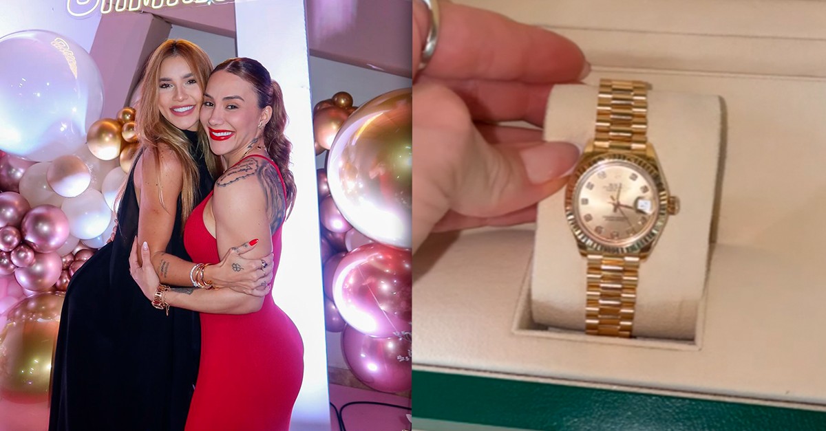 Virginia ganha relógio avaliado em R$ 280 mil de presente de aniversário da  sócia Samara