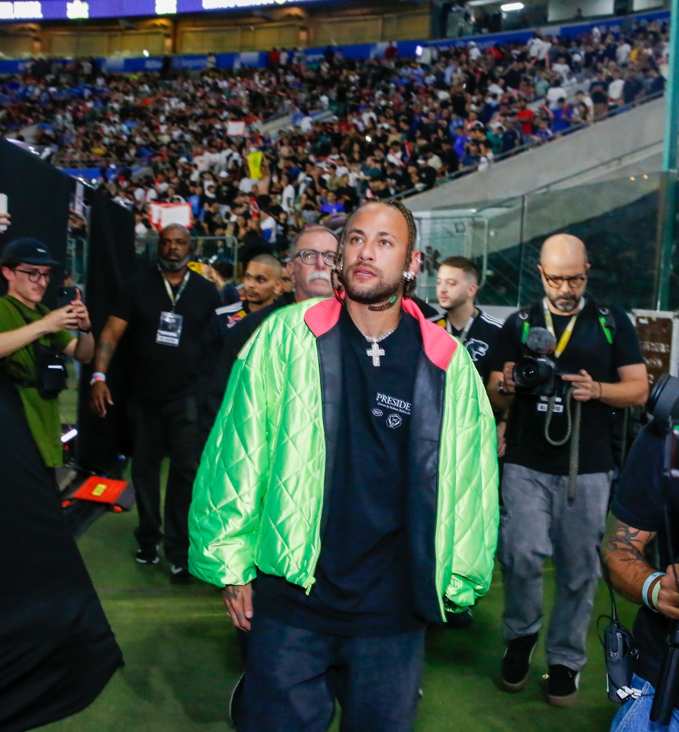 Neymar em final da Kings League — Foto: Thiago Duran/Brazil News