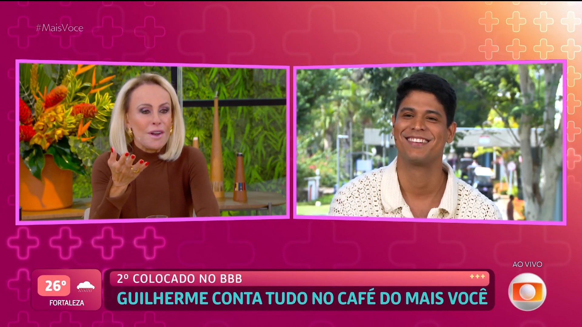 Guilherme conta a Ana Maria sobre mudança de visual durante o BBB 25: 'Passei muito tempo na Xepa'