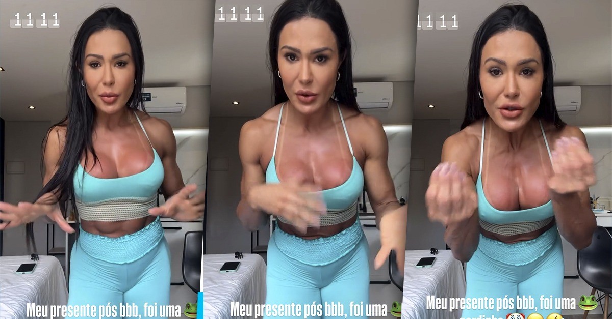 Gracyanne Barbosa fala sobre mudanças no corpo em lugar inusitado após BBB 25: ‘Eu não sei se é retenção’