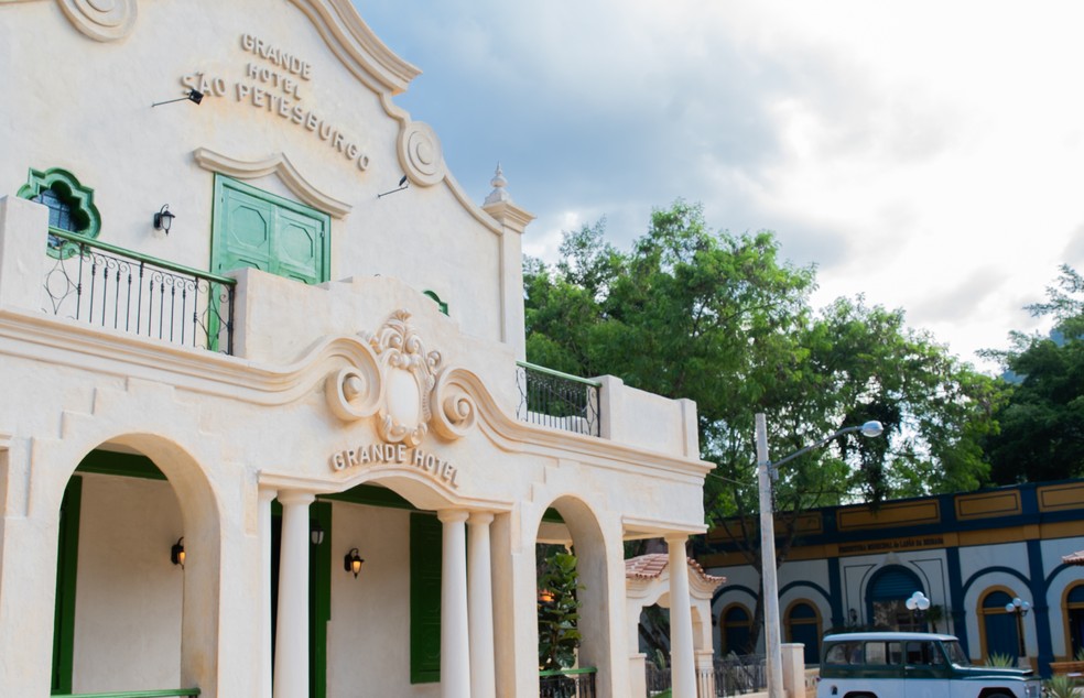 No Rancho Fundo: o Grande Hotel São Petersburgo, em Lapão da Beirada — Foto: Globo