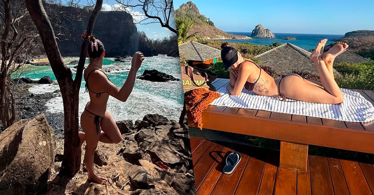 Isis Valverde abre álbum de fotos em Noronha e deixa tatuagens à mostra: 'Recarregando'
