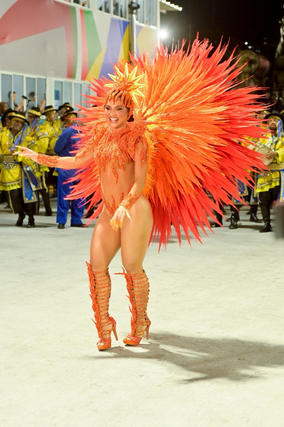 Mileide Mihaile estreia como rainha da bateria da Unidos da Tijuca — Foto: Ellen Soares/gshow