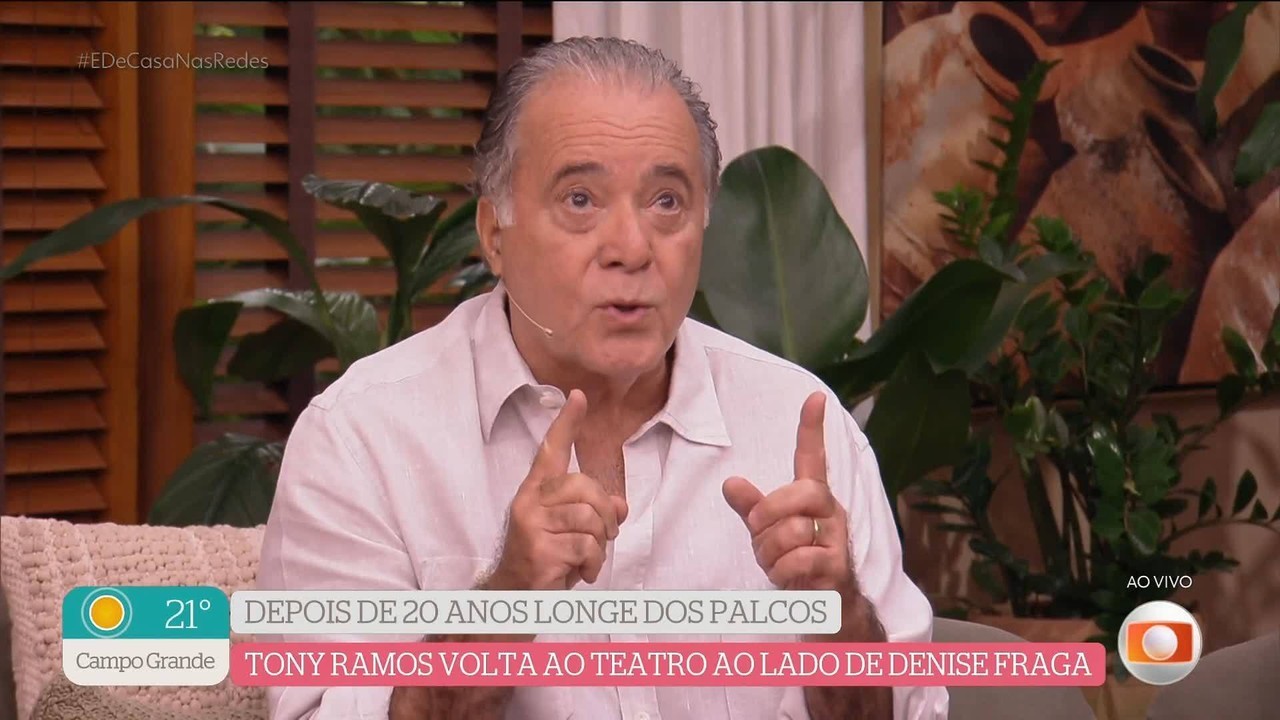 Denise Fraga chora com recado de marido, Luiz Villaça, e Tony Ramos exalta casal: 'Dupla de talentos'