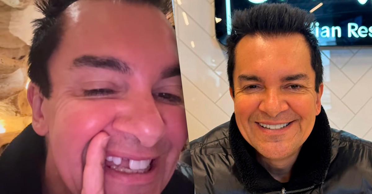 Regis Danese perde dente durante viagem a Orlando e filho brinca: 'Ri demais quando você mostrou'