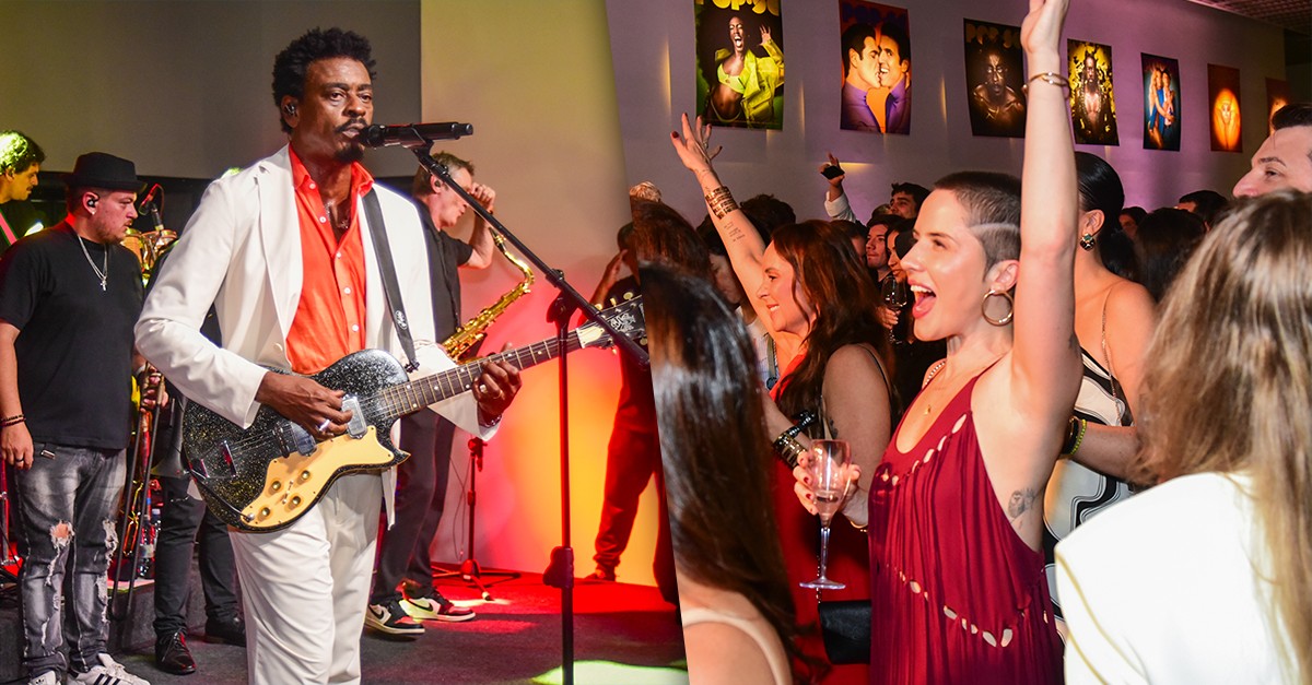 Em clique raro, esposa de Seu Jorge curte muito show do cantor em São Paulo