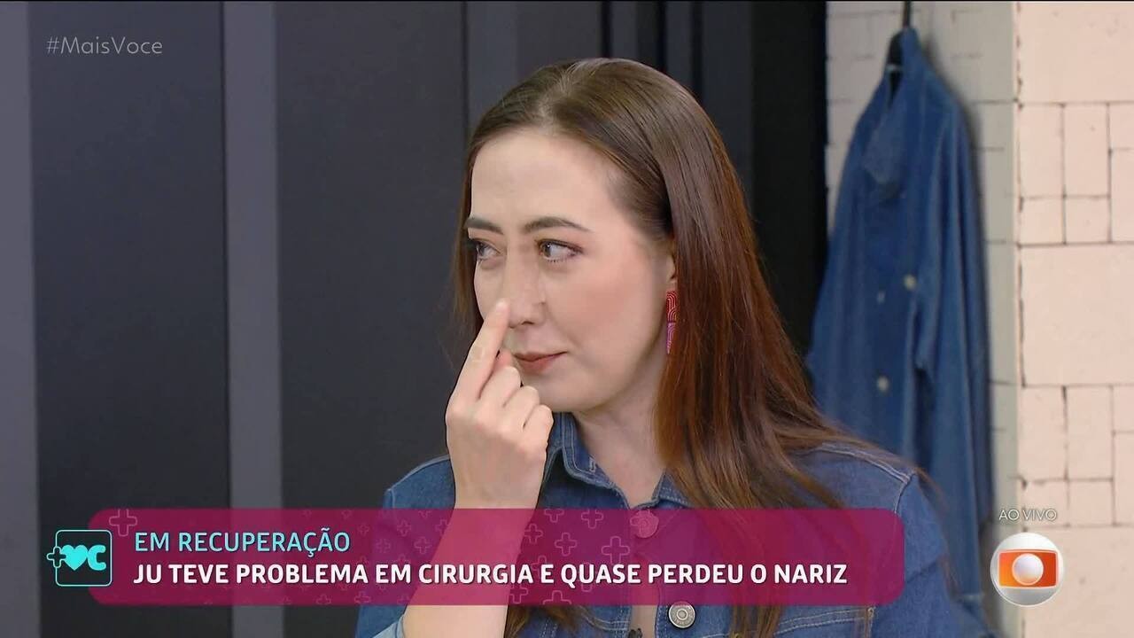 Ju Massaoka comenta recuperação após quase perder o nariz por conta de uma cirurgia