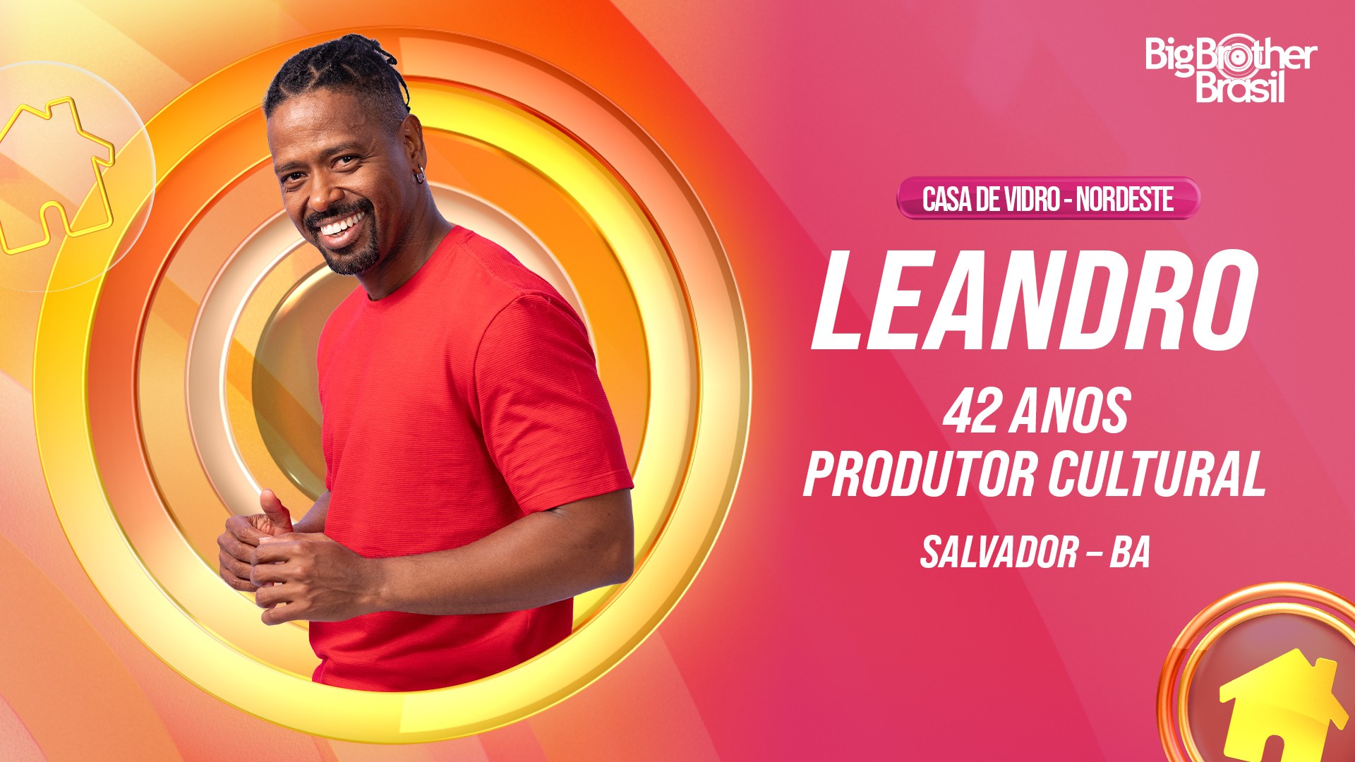 Leandro está na Casa de Vidro do Nordeste e disputa vaga no BBB 26: conheça