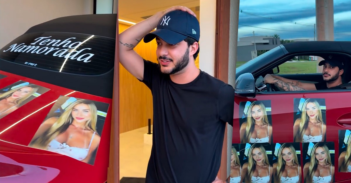Gabi Martins adesiva carro de namorado com suas fotos: 'Só sai assim agora'