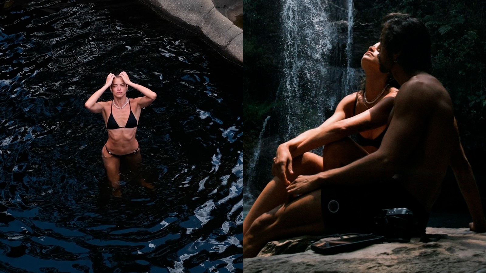 Agatha Moreira abre álbum com poses na cachoeira em viagem para Chapada dos Veadeiros