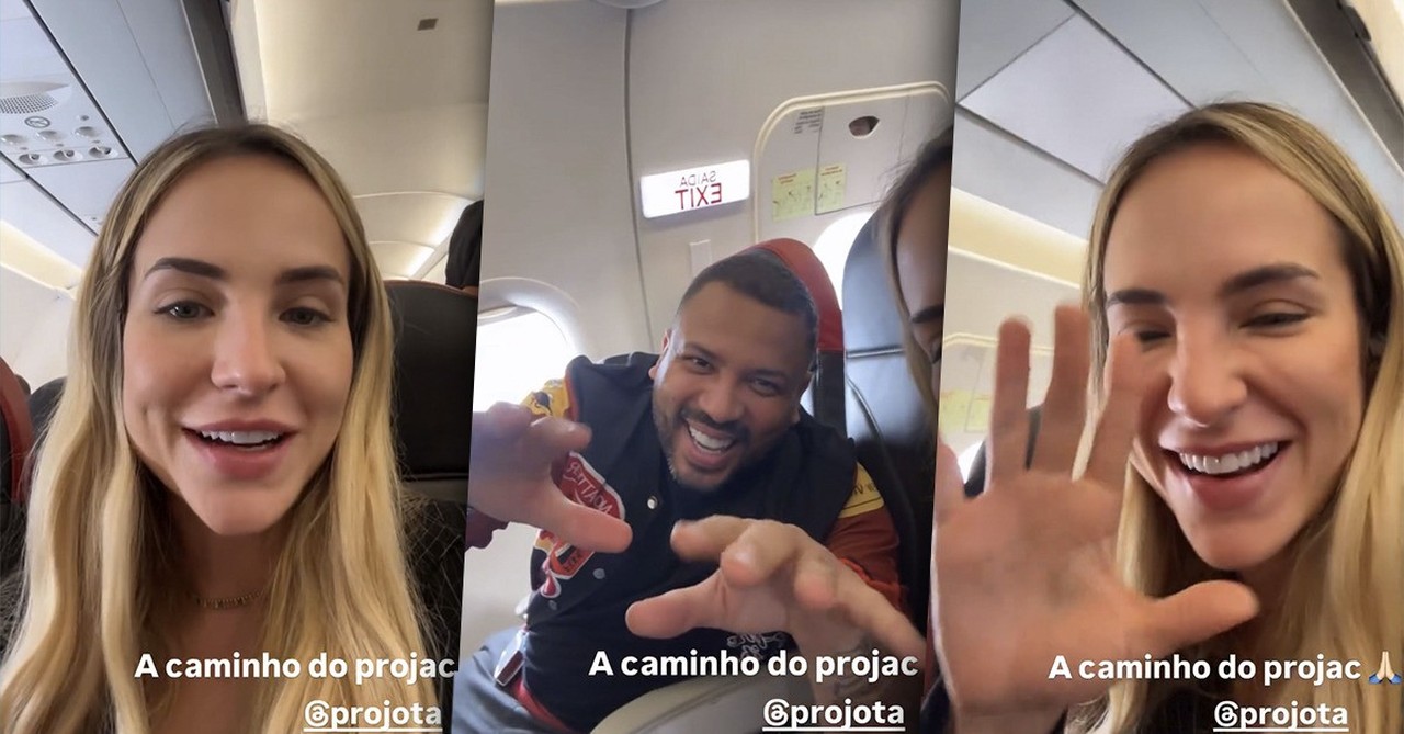 Gabi Martins encontra Projota em voo rumo à Final do BBB 25