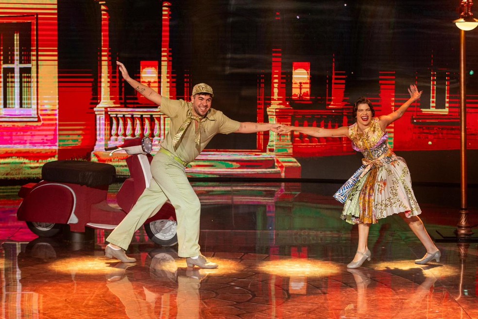 Alvaro e Mariana Torres na Dança dos Famosos — Foto: Beatriz Damy/Globo