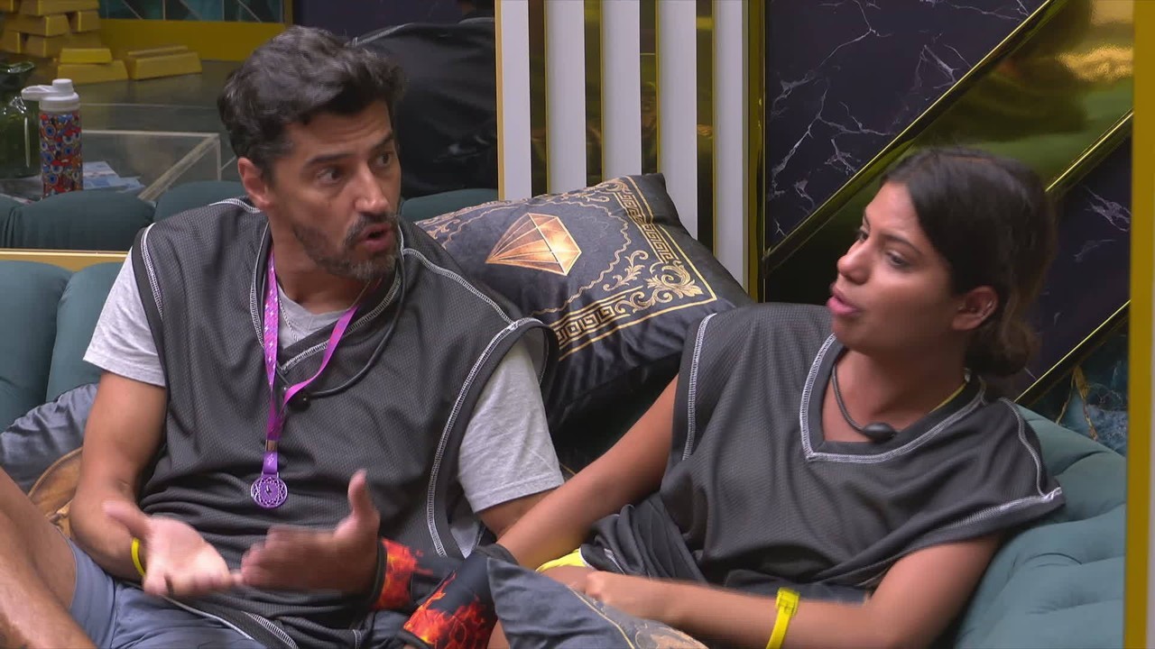 Gabriela e Alberto Cowboy discutem aos gritos após a sister ser eliminada da Prova do Anjo do BBB 26