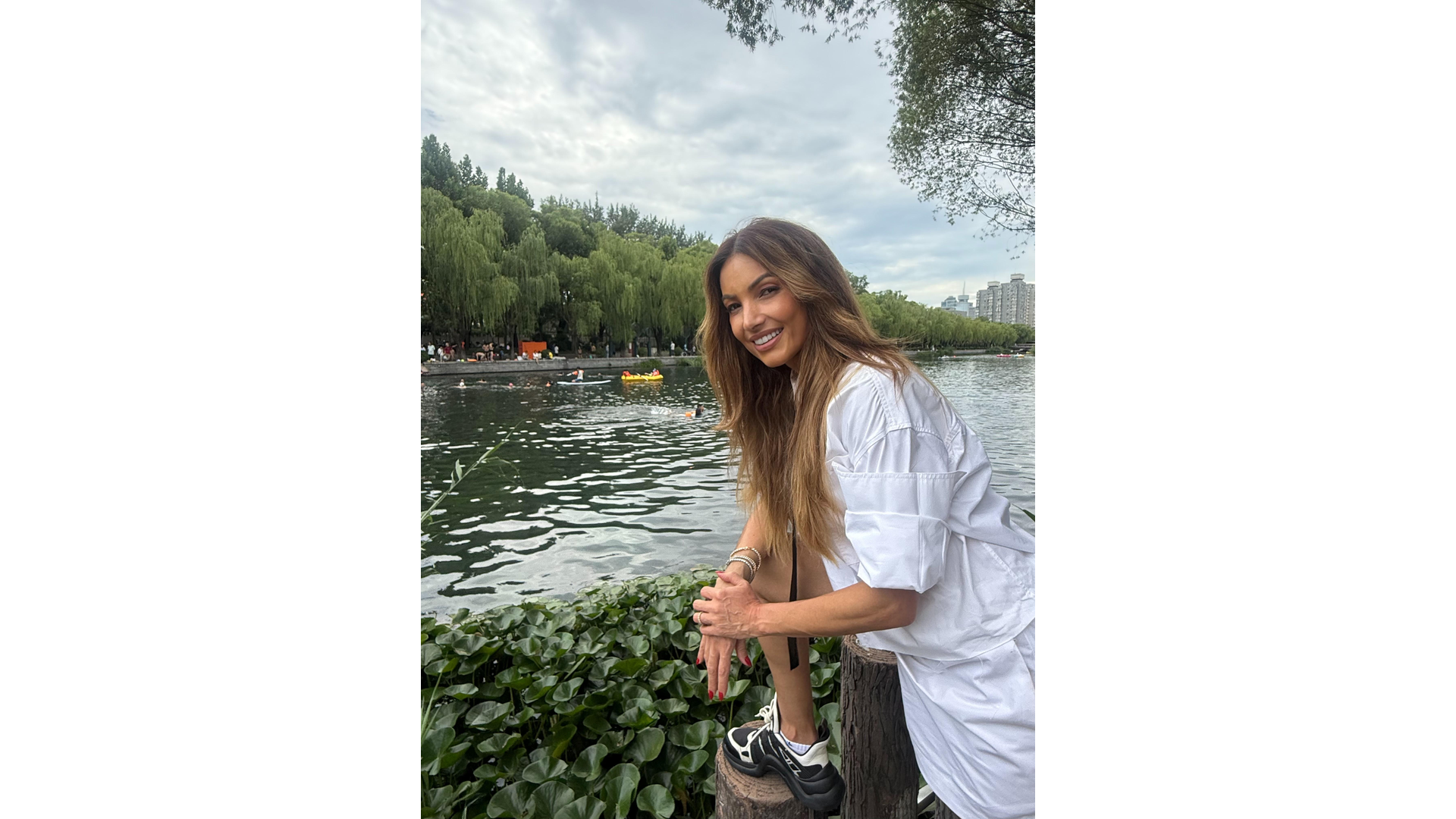 Patrícia Poeta na China — Foto: Arquivo pessoal