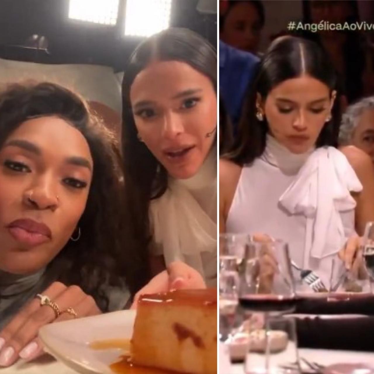 Bruna Marquezine viraliza por comilança no Angélica ao Vivo e brinca: 'Vou nem me justificar'