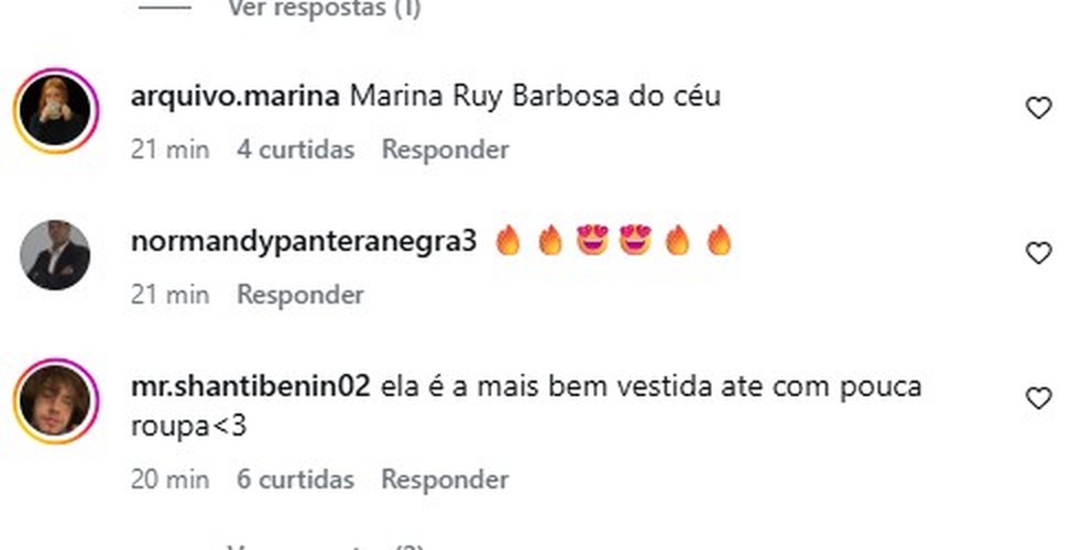 Fãs elogiam beleza de Marina Ruy Barbosa — Foto: Reprodução Instagram