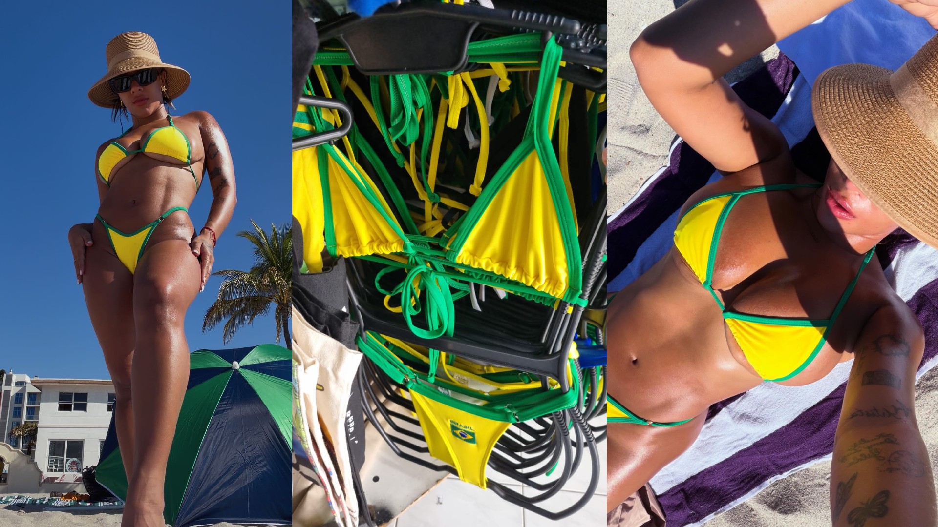 Bailarinas de Shakira se encantam com looks 'brazilcore' e gastam R$ 500 em biquínis no Rio