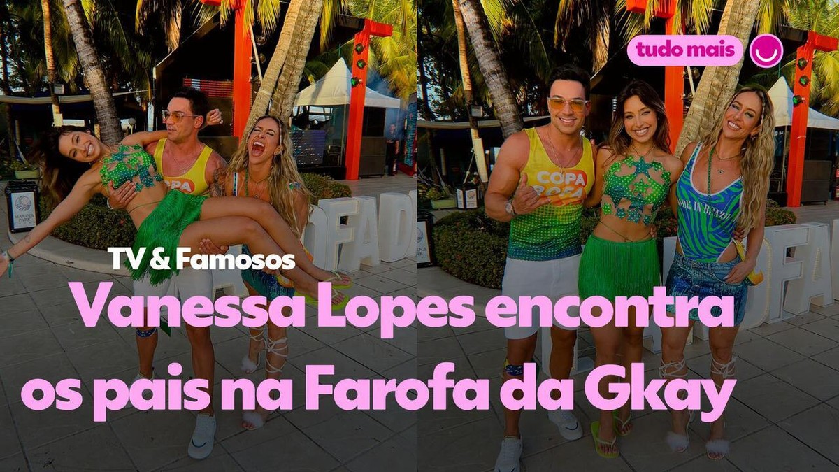 Vanessa Lopes leva os pais para