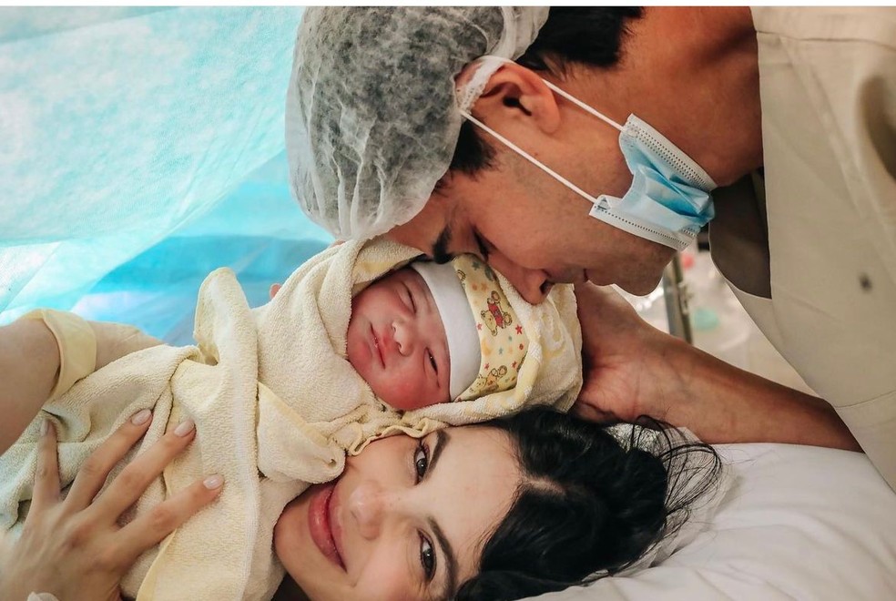 Nasce Vicenzo, segundo filho de Sthefany Brito — Foto: Thais Galardi