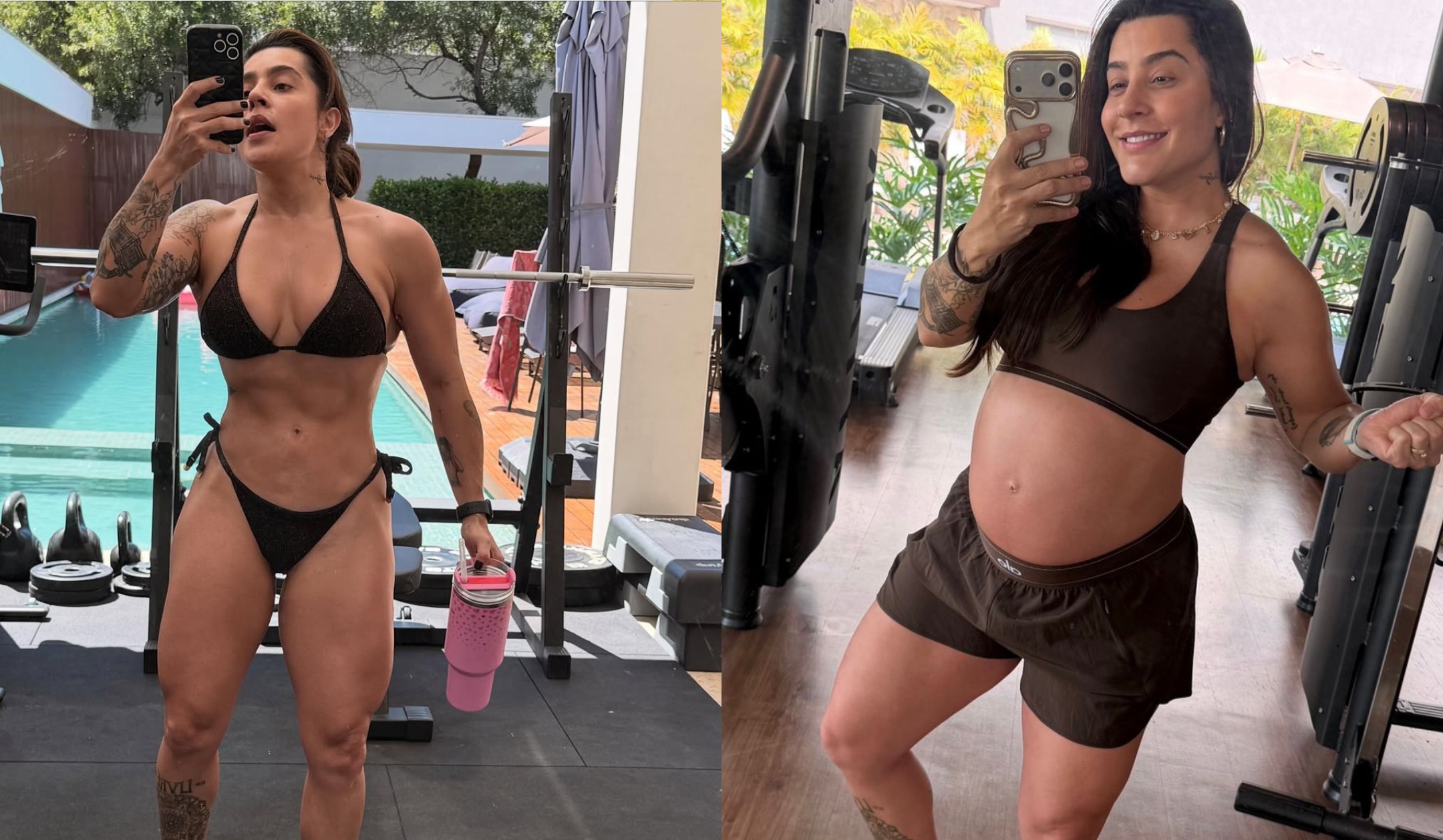 Grávida, Lauana Prado revela mudanças no treino e fala sobre pressão estética na gestação: ‘Me permito sem culpa’