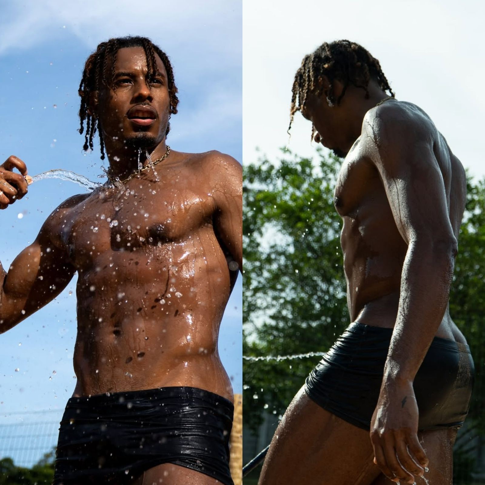 Paulo André exibe tanquinho em cliques de sunga e arranca elogios: 'Maravilhoso'